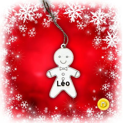 Suspension de Noël gravée et personnalisée dans notre atelier en Belgique.