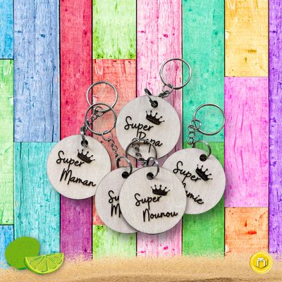 Porte-clés en bois super personnalisé