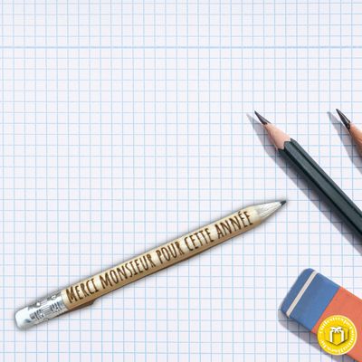 Crayon en bois personnalisé - merci monsieur