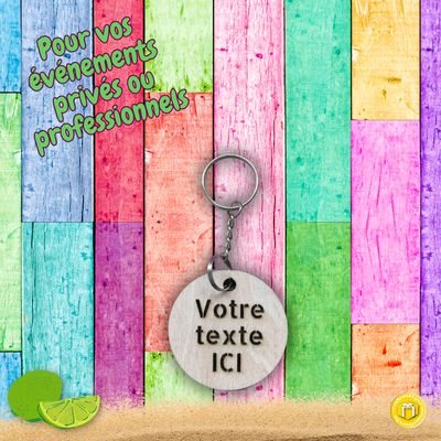 Porte-clés en bois à personnaliser