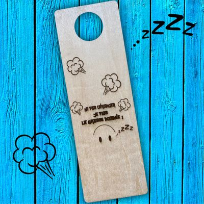 Plaque de porte bois personnalisée ne pas déranger
