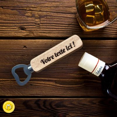 Ouvre bouteille en bois à personnaliser