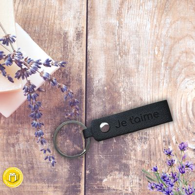 Porte-clés en cuir je t'aime Porte-clés cuir je t'aime