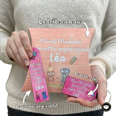 Coffret cadeau pour enseignant personnalisable composé de 3 produits.