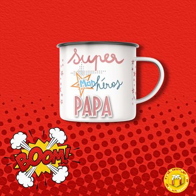 Mug personnalisé super papa - mon héros Mug personnalisé super papa - mon héros