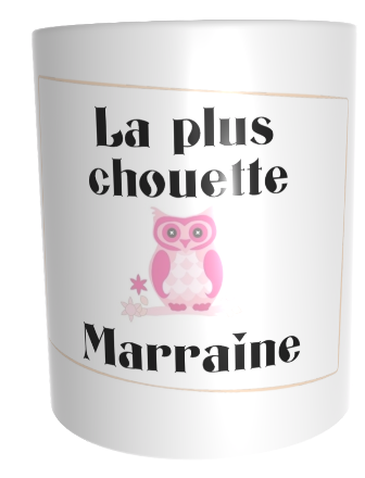 Mug personnalisé la plus chouette marraine