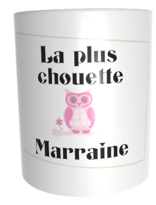 Mug personnalisé la plus chouette marraine