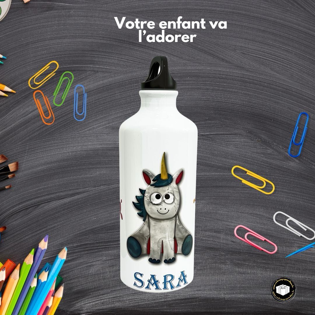 Gourde enfant personnalisée avec personnage 