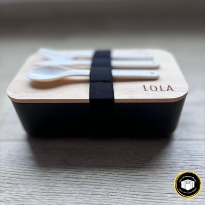 Boîte tartines bambou avec prénom