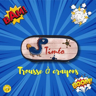Trousse à crayons personnalisée personnage - avec prénom