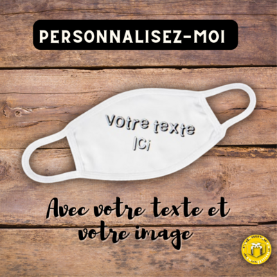Masque de protection personnalisé avec votre texte