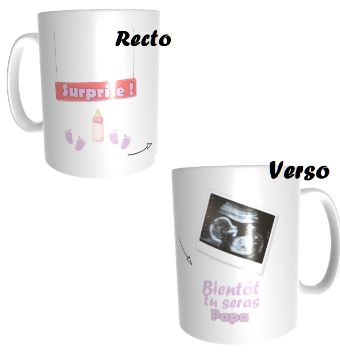 Mug annonce grossesse avec échographie