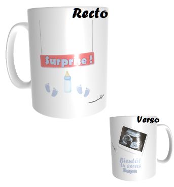 Mug annonce grossesse avec échographie