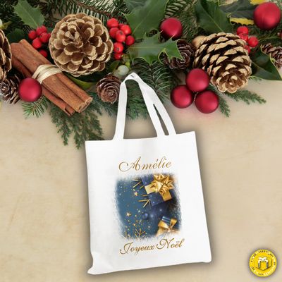 Tote bag joyeux noël à personnaliser