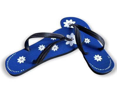 Tong fleuries bleue