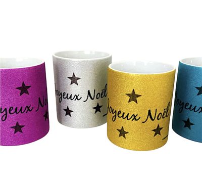 Mug pailleté joyeux Noël