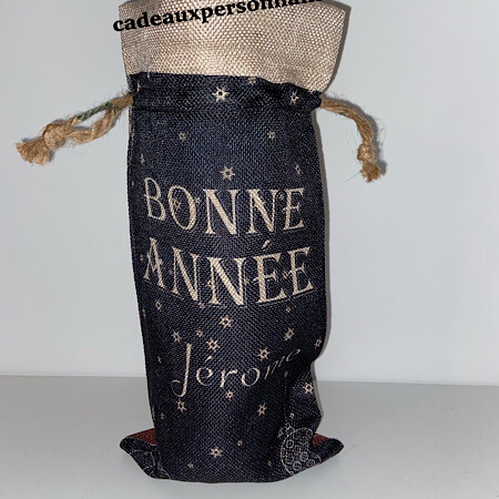 Sac cadeau bouteille bonne année