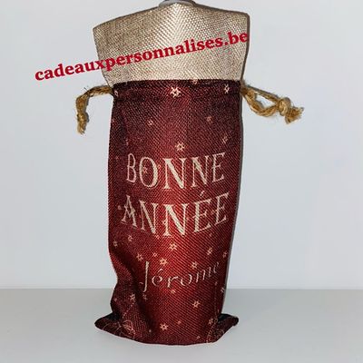 Sac cadeau bouteille bonne année