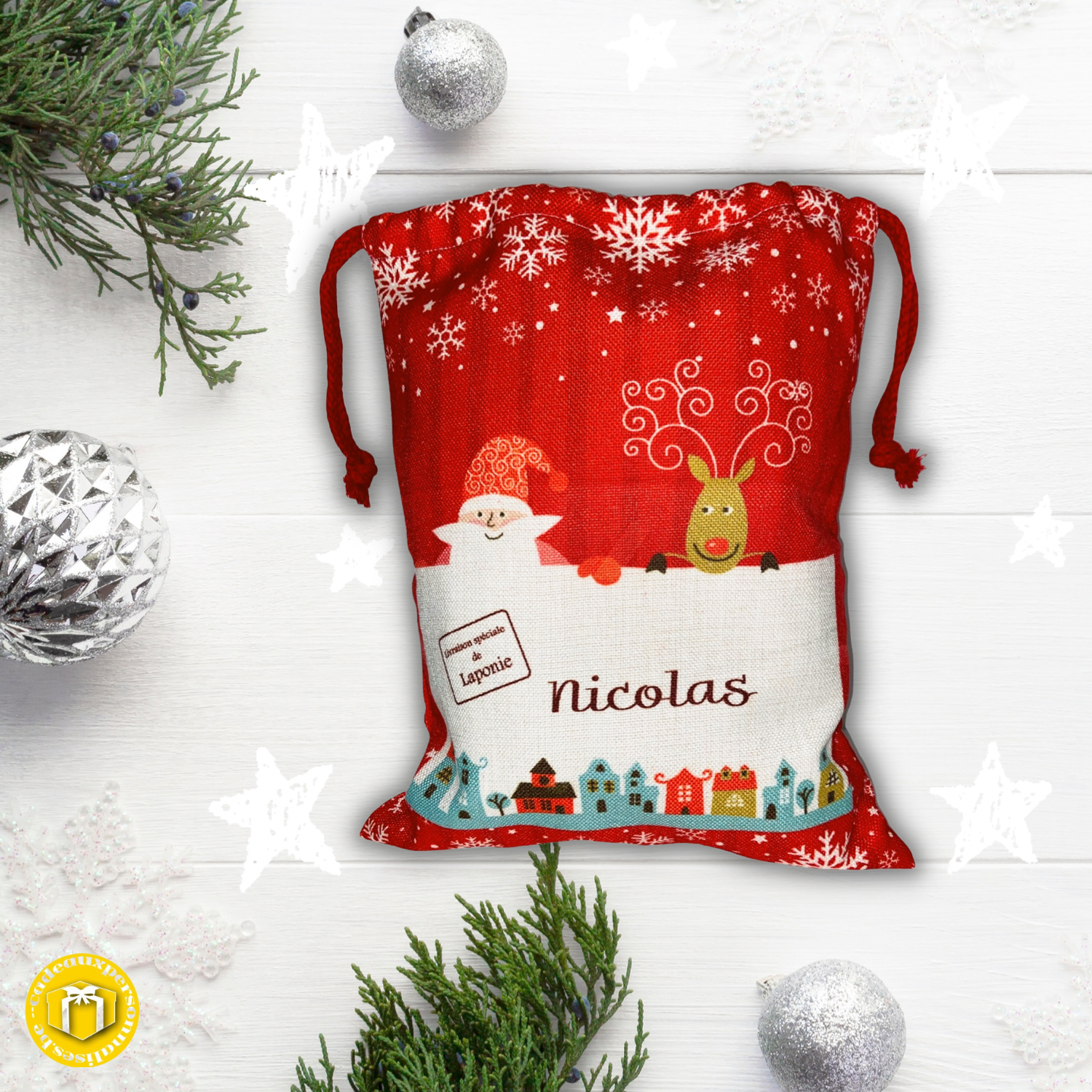Hotte de Noël personnalisée