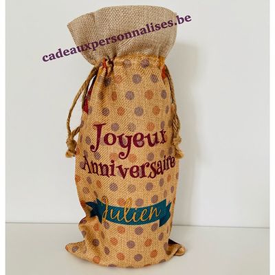 Sac bouteille joyeux anniversaire Sac bouteille joyeux anniversaire