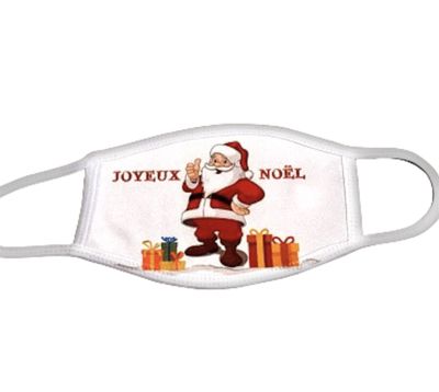 Masque de protection joyeux Noël enfant Masque de protection en tissu Père Noël pour les petits.