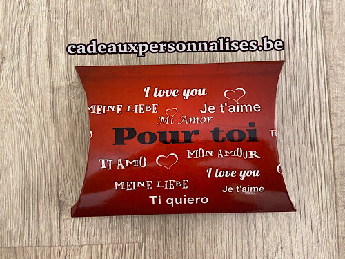 Boîte cadeau Saint-Valentin pour amoureux rouge