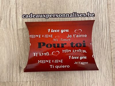 Boîte cadeau Saint-Valentin pour amoureux rouge