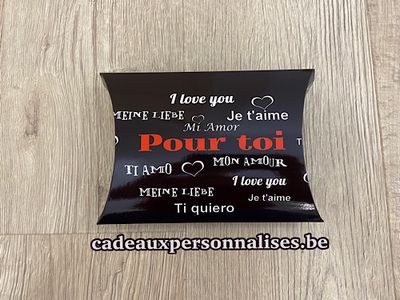 Boîte cadeau Saint-Valentin pour amoureux noir