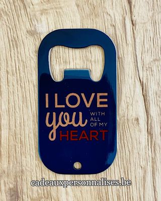 Décapsuleur en inox pour la Saint-Valentin personnalisable