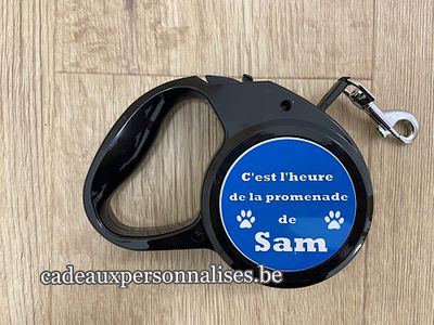 Laisse pour chien personnalisée extensible modèle pattes