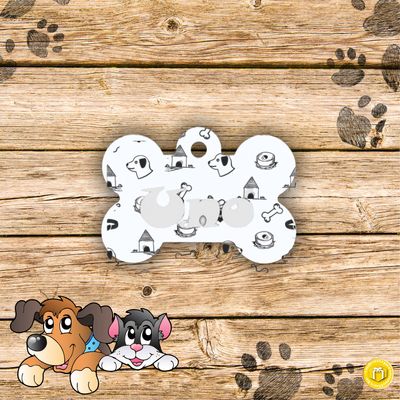 Médaille personnalisée pour animal forme os
