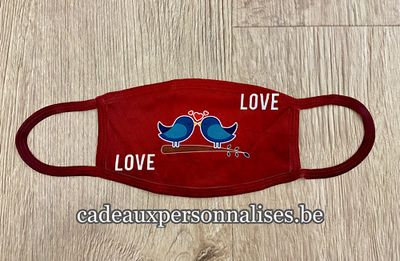 Masque de protection couple oiseaux Masque de protection couple oiseaux