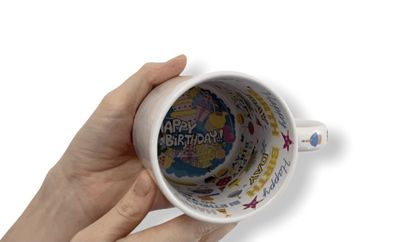 Mug Happy birthday personnalisé à l'intérieur