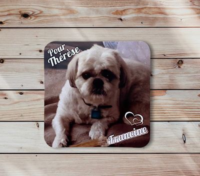 Dessous de verres avec chien Dessous de verres avec chien