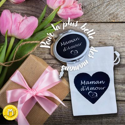 Miroir de poche maman d'amour