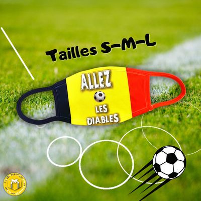 Masque drapeau belge allez les diables
