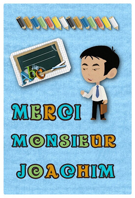 Lingette pour lunettes et écrans sur le thème de l'école merci monsieur avec prénom