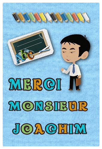 Lingette pour lunettes et écrans sur le thème de l'école merci monsieur avec prénom