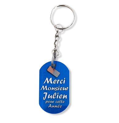 Porte-clef aluminium merci monsieur