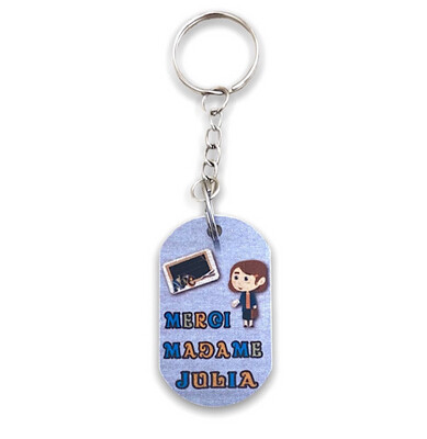 Porte-clef aluminium merci madame