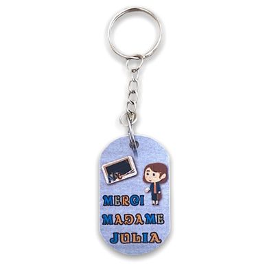 Porte-clef aluminium merci madame