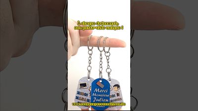 Porte-clef aluminium merci madame