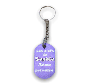 Porte-clef aluminium pour l'école personnalisé