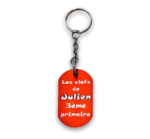 Porte-clef aluminium pour l'école personnalisé