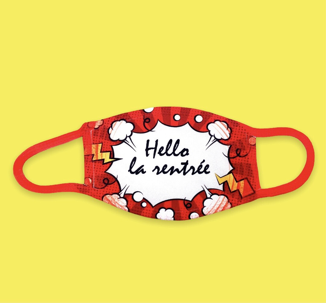 Masque comics hello la rentrée