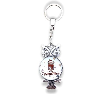 Porte-clefs cabochon Joyeux Noël Grand porte-clés avec cabochon de 35 mm joyeux Noël.