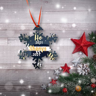 Décoration pour sapin personnalisé ho ho ho