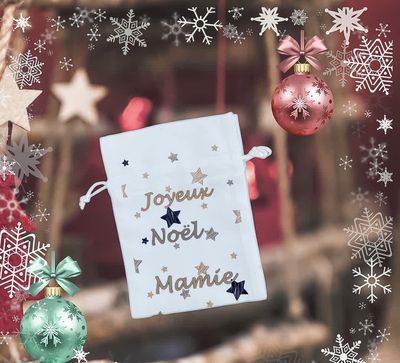 Pochette cadeau personnalisée joyeux Noël
