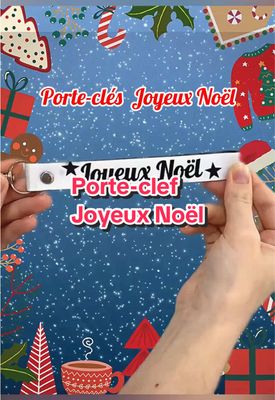 Porte-clefs en tissu joyeux noël personnalisable
