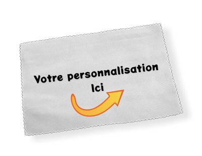 Lingette à personnaliser avec texte et image Lingette à personnaliser avec texte et image